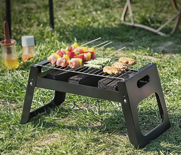 Foldable Tourist Charcoal Grill TG71420 | Portable BBQ for Camping, Garden & Outdoor Use