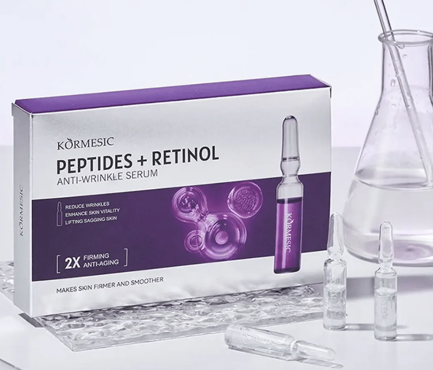 KORMESIC Peptides + Retinol Anti-Wrinkle Serum in Ampoules – Firming & Lifting Night Treatment
