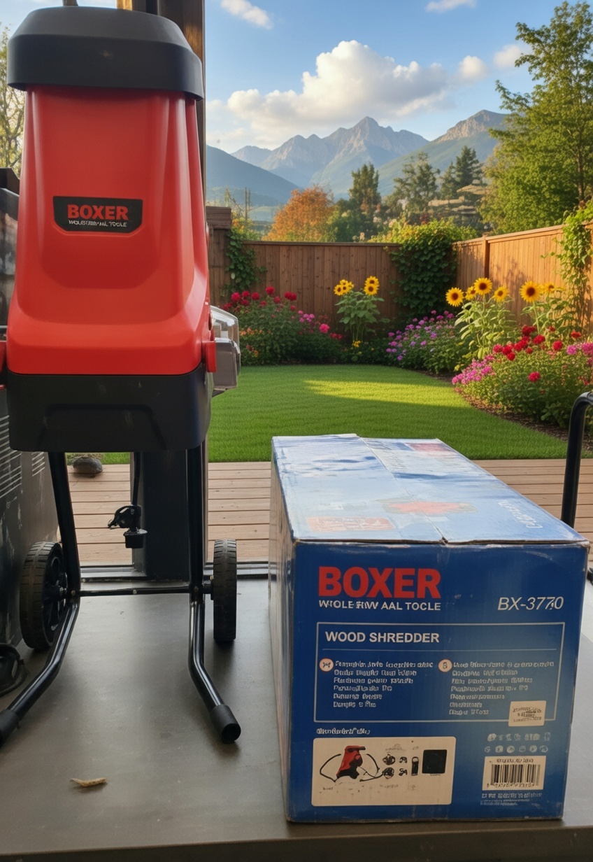 BOXER BX‑3290 Wood Shredder 2800W – Garden Branch Shredder | 44mm Cutting Capacity | High‑Speed 4200 RPM