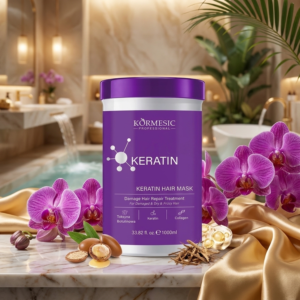 Keratin & Collagen Hair Mask 1000ml – Intensive Regeneration, Smoothing & Deep Repair Treatment