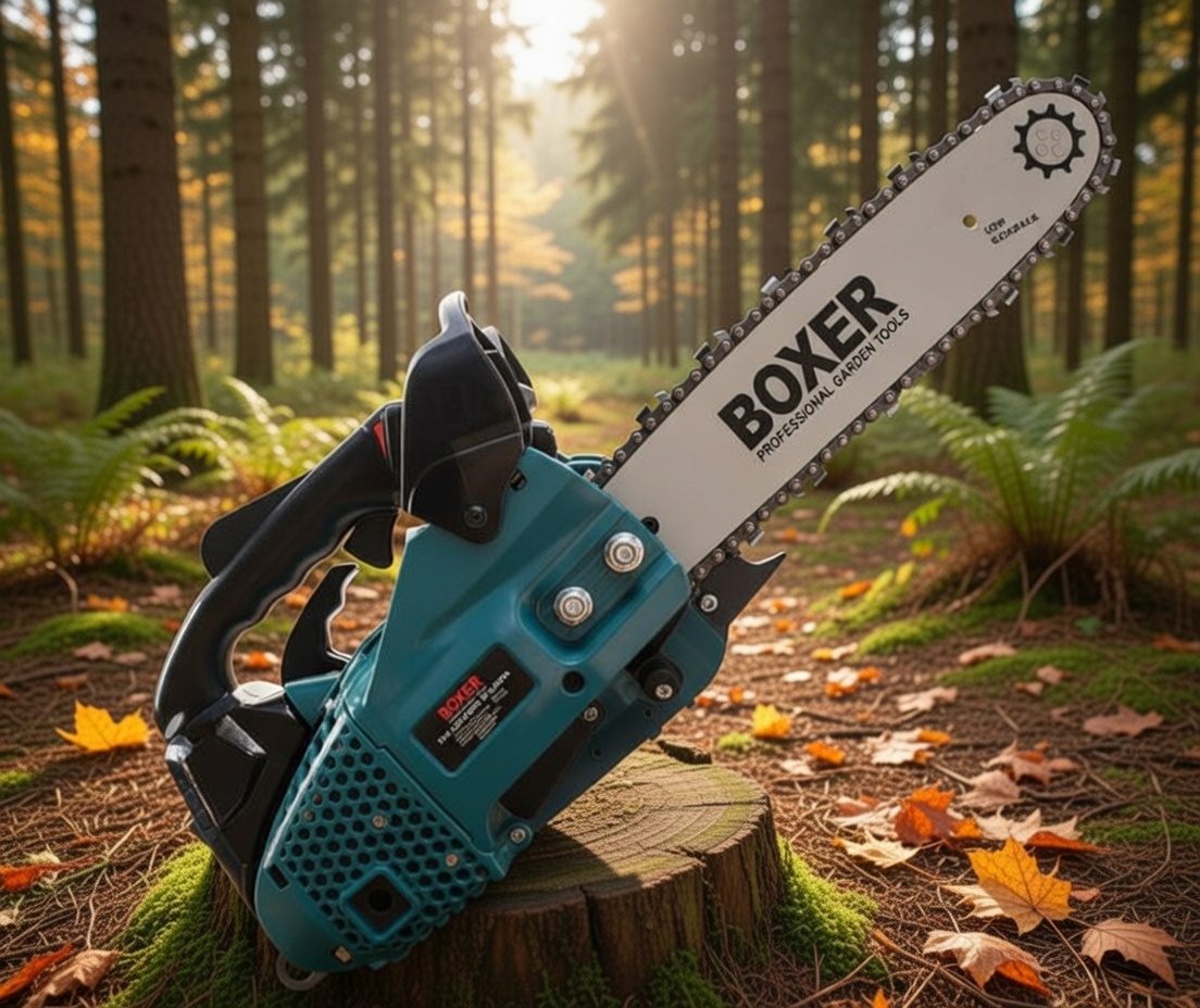 BOXER BX‑129 Gasoline‑Powered Chainsaw | 4.9 kW High‑Power Engine | 250 mm Bar | Garden & Light Forestry Tool