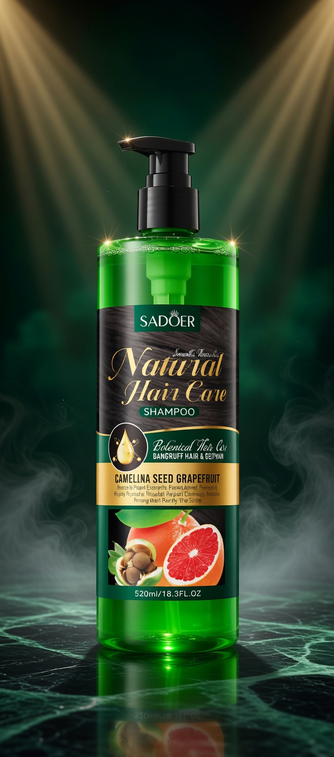 Camelina & Grapefruit Shampoo 520ml – Anti‑Dandruff, Oily Hair Control, Smooth & Nourish Formula