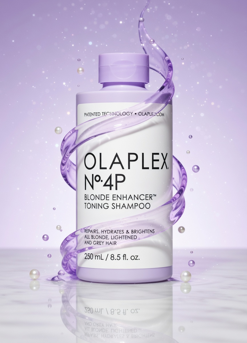 Olaplex No.4P Blonde Enhancer Shampoo 250ml – Purple Toning & Repair for Blonde Hair