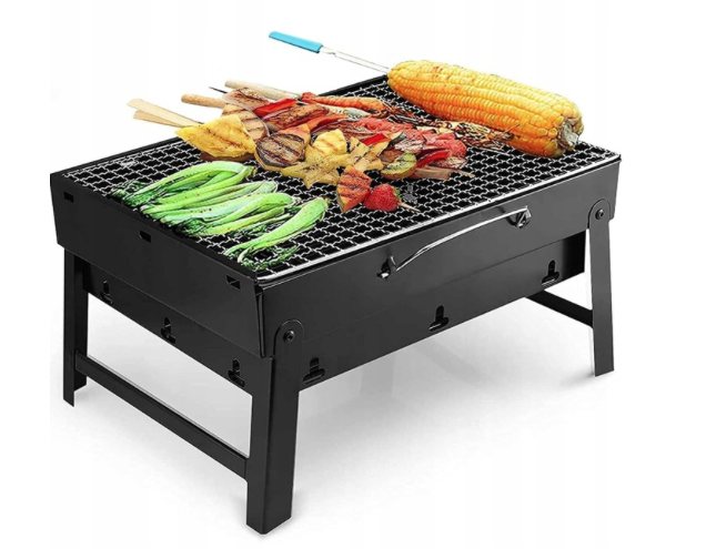 Portable Folding Charcoal Grill Suitcase | Compact BBQ for Camping & Travel (3–5 People)
