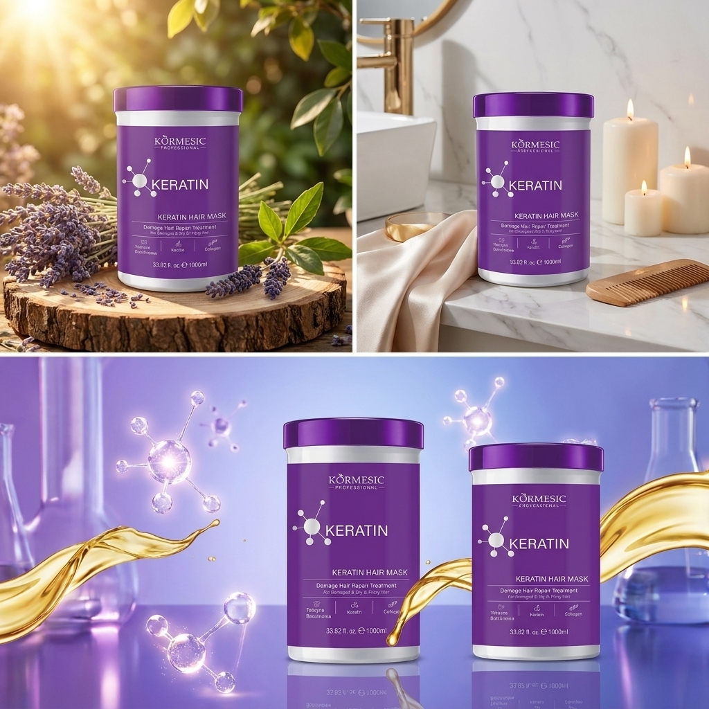 Keratin & Collagen Hair Mask 1000ml – Intensive Regeneration, Smoothing & Deep Repair Treatment