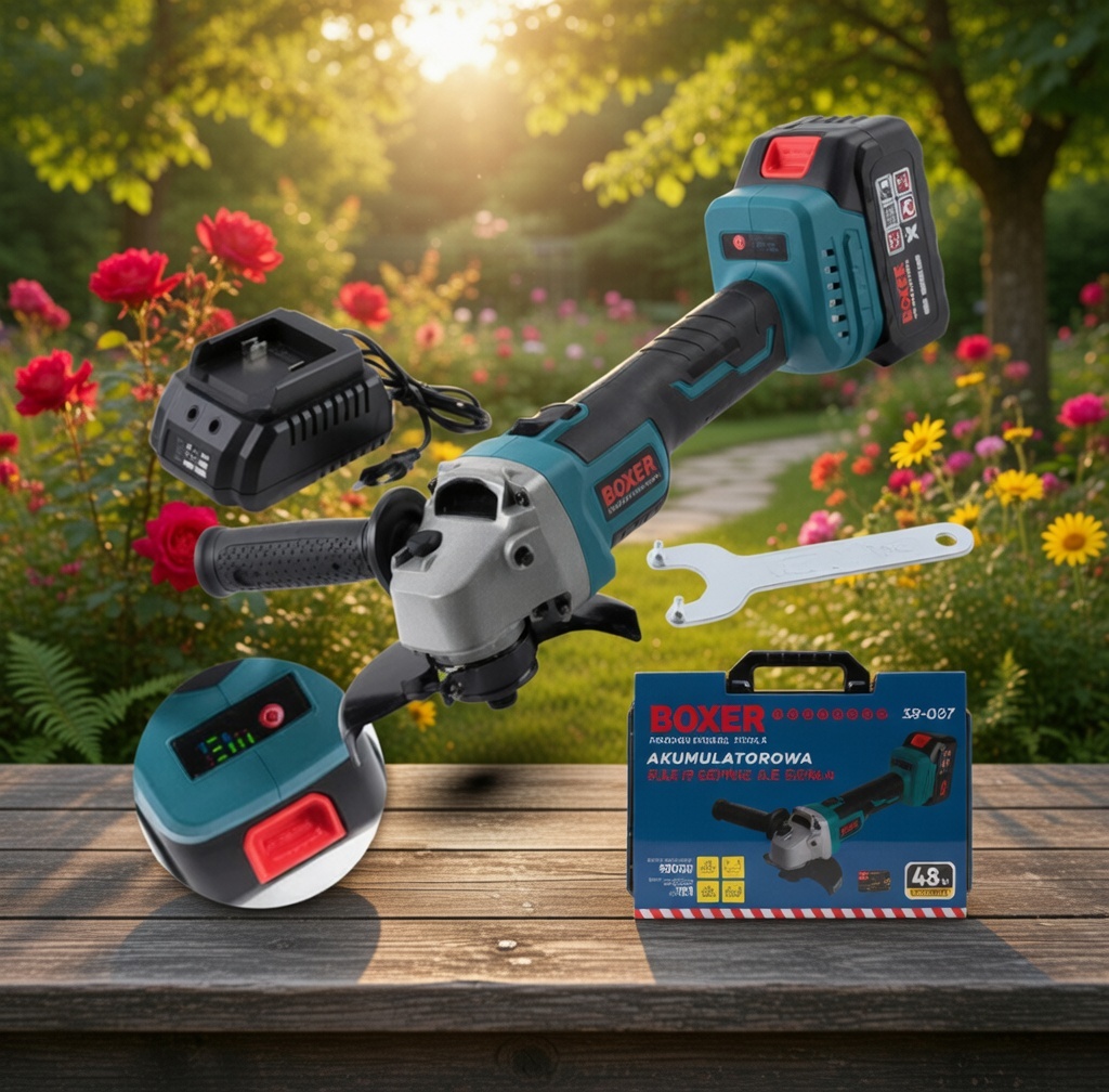 BOXER SR‑007 Cordless Angle Grinder 48V – 10,000 RPM | 125mm | Professional Power Tool