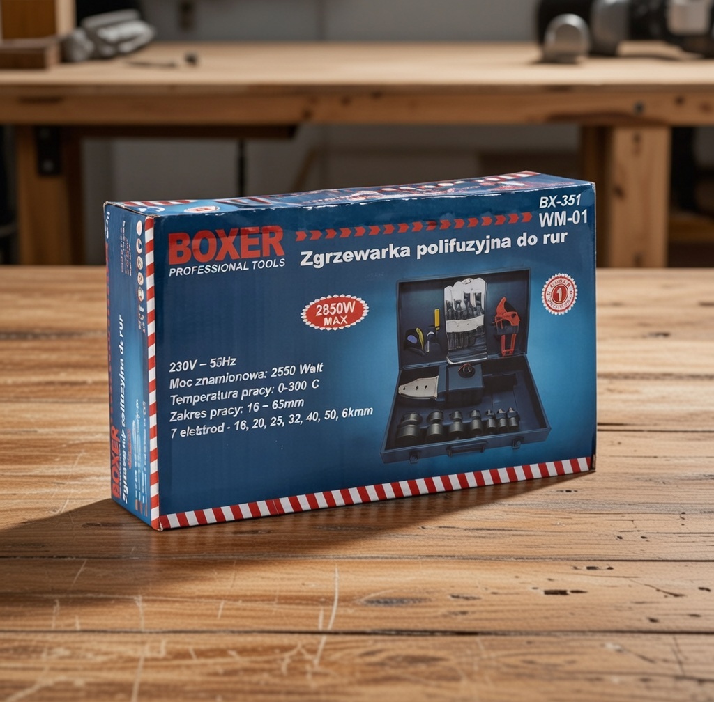 BOXER BX‑351 Polyfusion Welding Machine | 2850W | 16–63mm Pipe Welder | Professional Plastic Pipe Fusion Tool