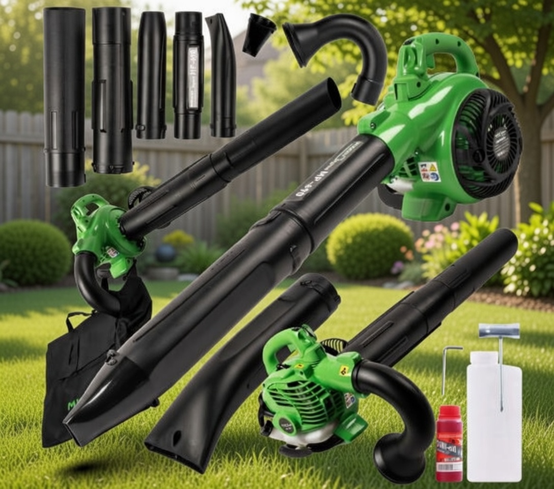 MIDORI Pro Japan MP‑690 – 4‑in‑1 Gasoline Blower, Vacuum & Mulcher | 4.5 HP High‑Power Garden Cleaning Machine