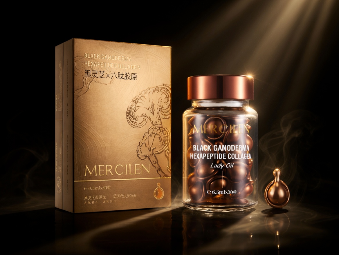 Mercilen Black Ganoderma Collagen Capsules – Anti-Aging & Skin Regeneration (30pcs)