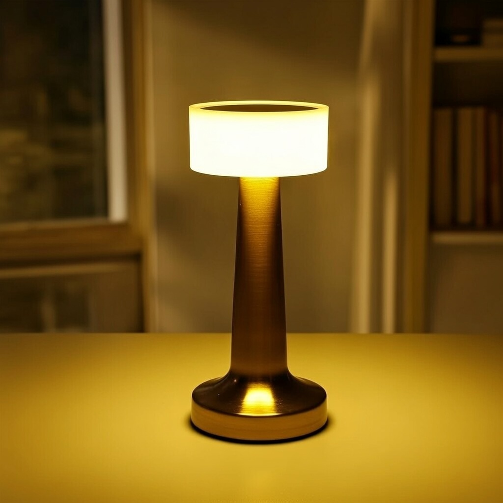 Portable LED Touch Table Lamp – USB Rechargeable Dimmable Night Light