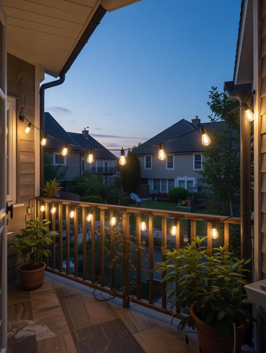 LED String Light Set – 10 Warm White Bulbs, 10 m Length, Indoor Use, Mains Powered