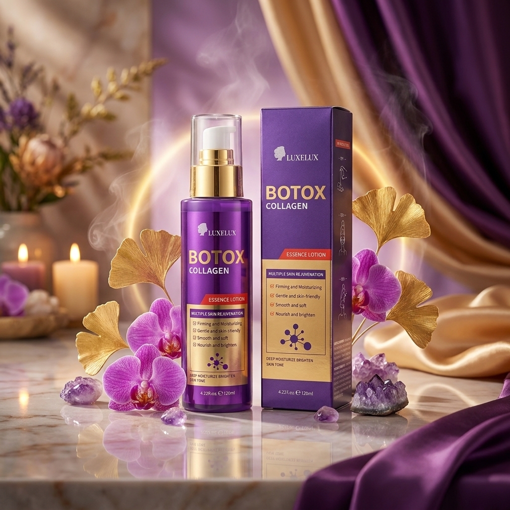 LUXELUX Botox Collagen Face Emulsion 120ml – Hydrating, Lifting & Smoothing Skincare with Peptides