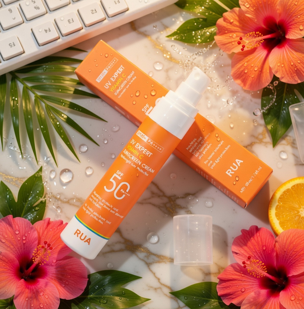 UV Expert Vitamin C Sunscreen Cream SPF50+ PA++++ – Lightweight Broad‑Spectrum Protection 50ml