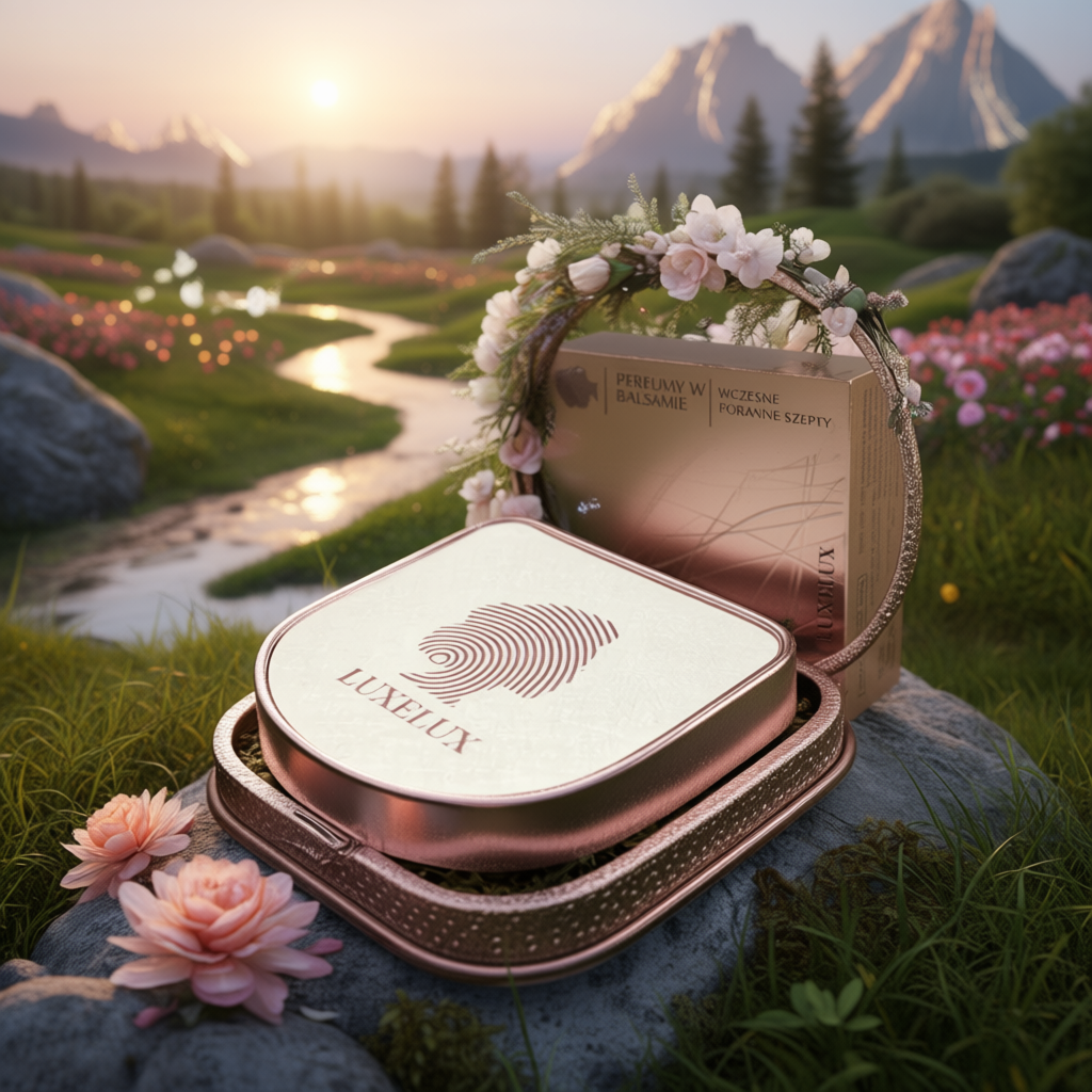 LUXELUX Early Morning Whispers Perfume Balm – Fresh & Elegant Solid Fragrance with Mirror (2.2 g)
