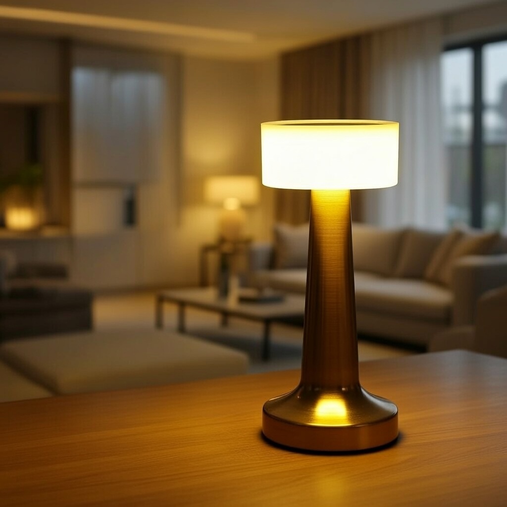 Portable LED Touch Table Lamp – USB Rechargeable Dimmable Night Light