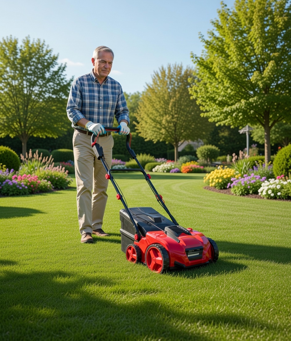 BOXER BX‑3404 Electric Sweeper/Vacuum for Artificial Grass – 2‑in‑1 Garden Cleaning Tool with Adjustable Height & Collection Bag
