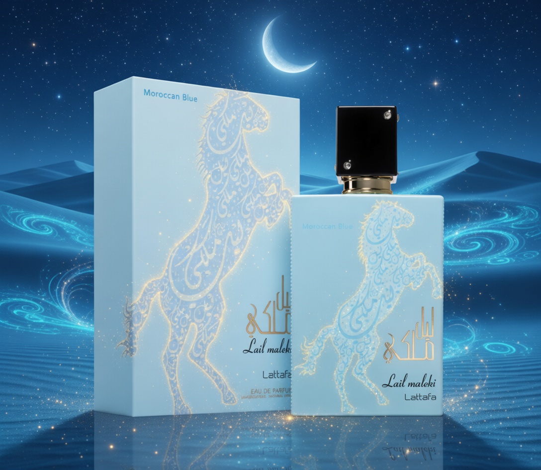 Lattafa Lail Maleki Moroccan Blue 100ML Unisex Eau de Parfum – Oriental Woody Oud Fragrance