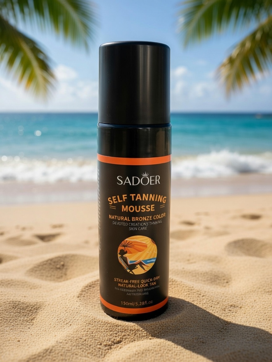 SADOER Self Tanning Mousse 150ml – Natural, Sun‑Free Golden Tan | Fast-Drying & Streak-Free