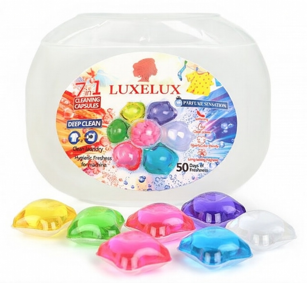 LUXELUX 7in1 Perfumed Washing Capsules – 50 pcs