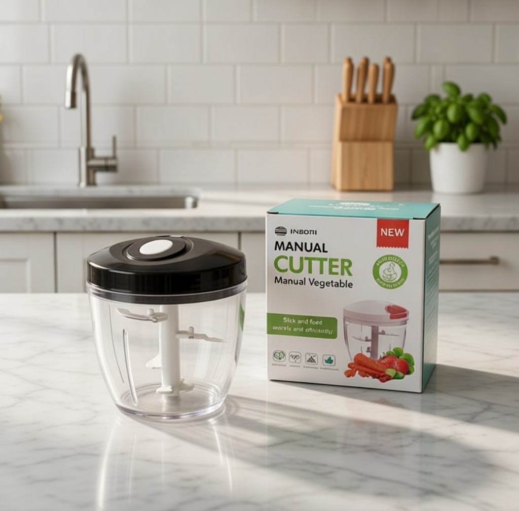 Manual Food Chopper with Pull Rope – 900 ml