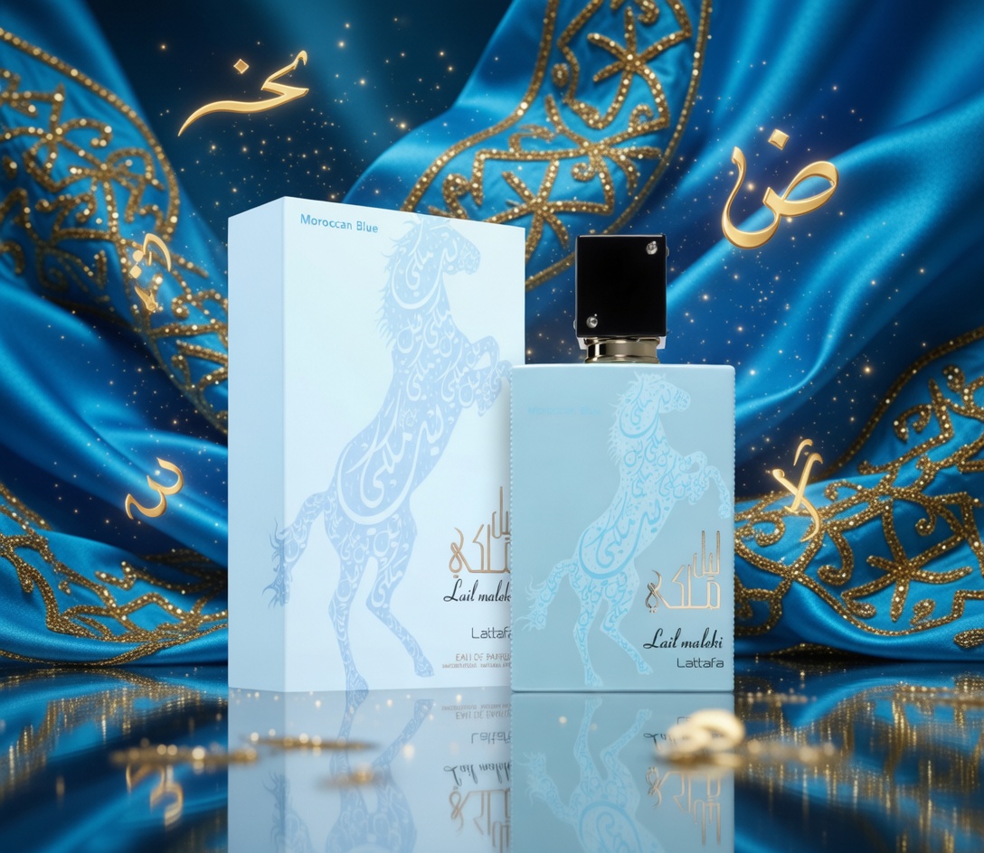 Lattafa Lail Maleki Moroccan Blue 100ML Unisex Eau de Parfum – Oriental Woody Oud Fragrance