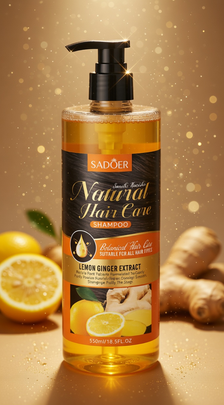 SADOER Lemon Ginger Smooth Cleansing Shampoo – Oil Control & Anti-Dandruff Hair Care