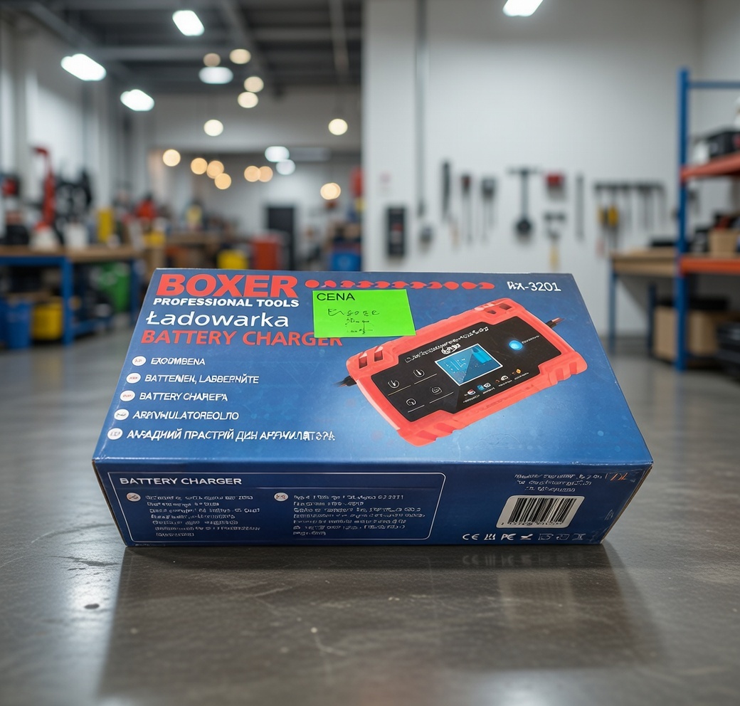 BOXER BX‑3201 Professional Battery Charger | 12V/24V 10A | IP65 | For 20–200Ah Lead‑Acid Batteries