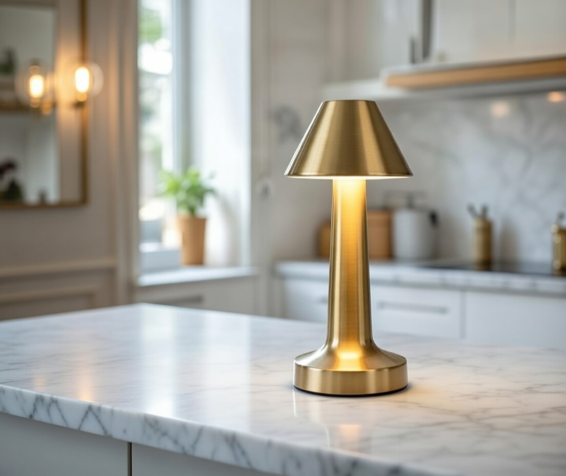 Modern Gold LED Touch Night Lamp – Glamour Table Light