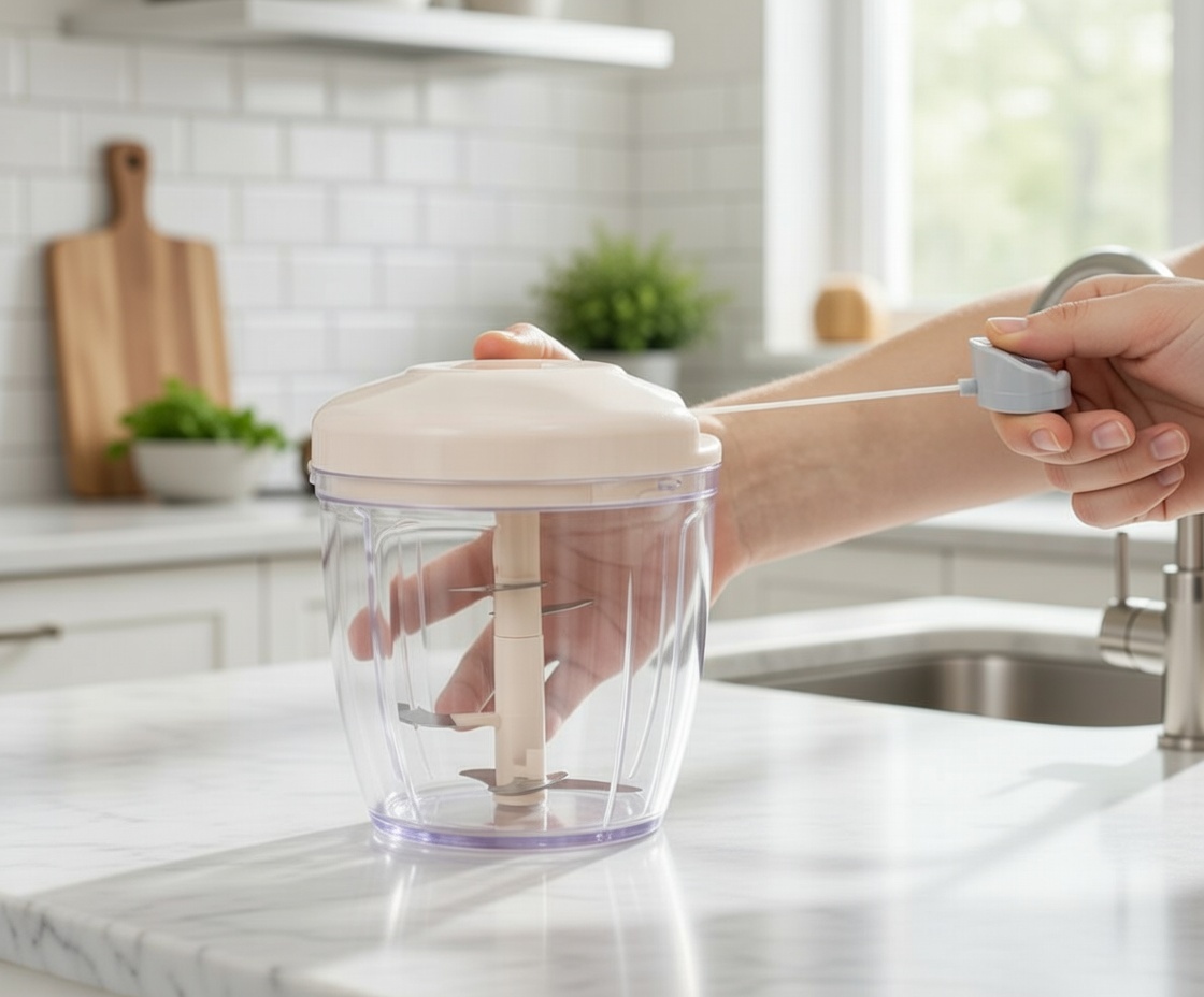 Manual Food Chopper with Pull Rope – 900 ml