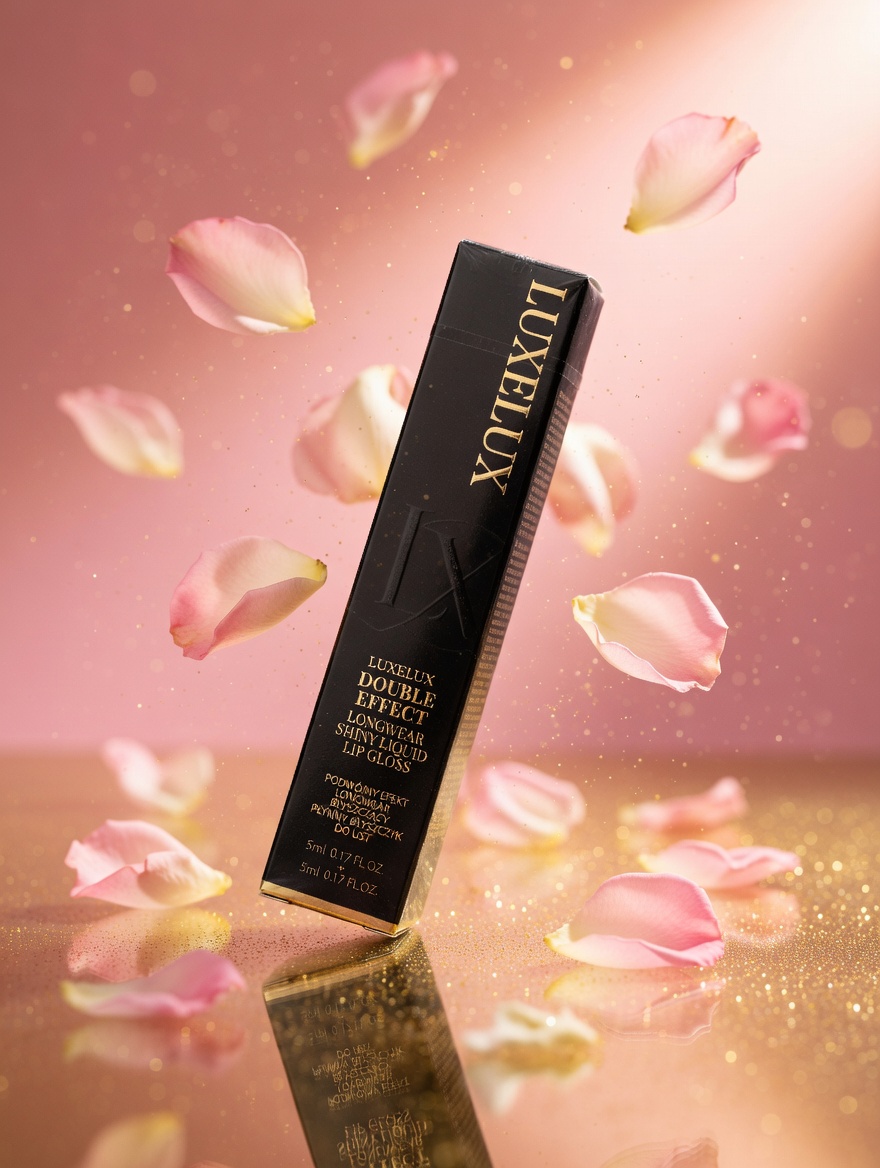 LUXELUX Double Effect Longwear Shiny Liquid Lip Gloss – High Shine, Long‑Lasting, 5ml