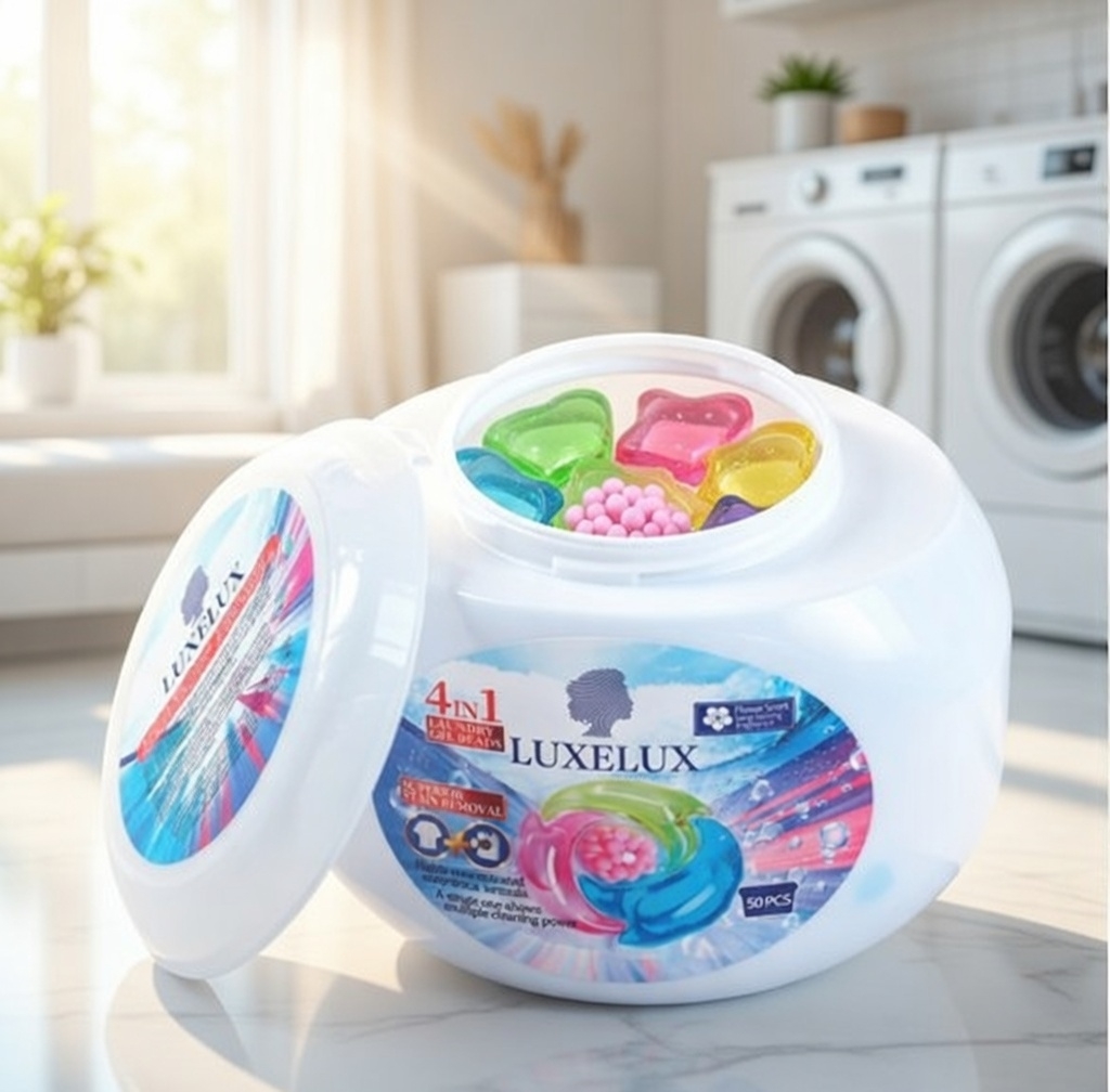 LUXELUX UNIVERSAL PERFUMED WASHING CAPSULES 4in1 50 PIECES