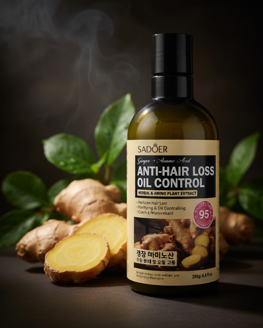 SADOER Ginger & Amino Acid Shampoo 250g – Anti-Hair Loss & Oil Control Care