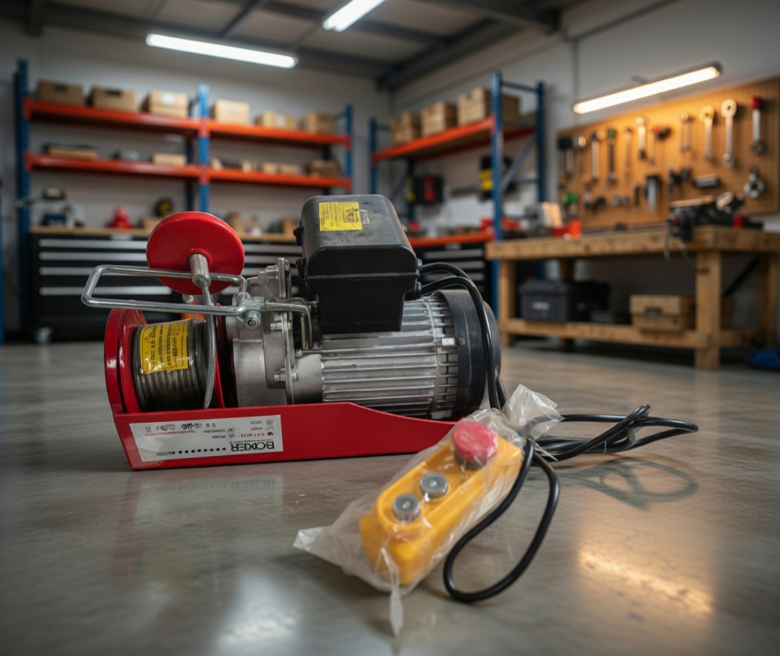 BOXER BX‑562 Electric Hoist 2000W – 500kg Lift with Pulley | 12m Height | Heavy‑Duty Electric Winch