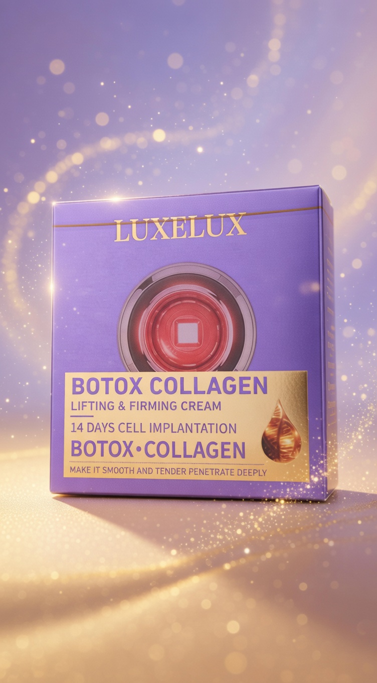 LUXELUX Botox Collagen Lifting & Firming Cream – 14‑Day Smoothing & Tightening Formula, 3oz
