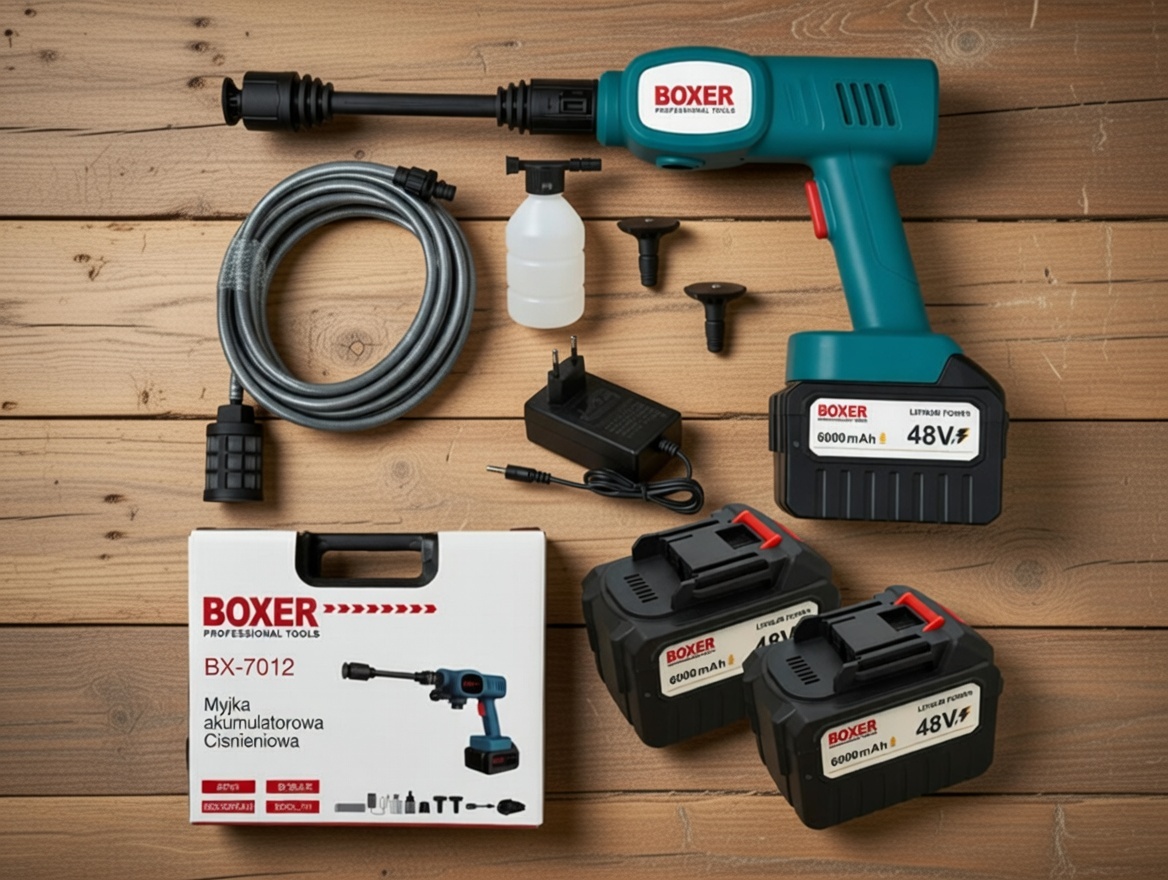 BOXER BX‑7011 Cordless Pressure Washer | 36V | 60 BAR | 4000 mAh | Portable High‑Pressure Cleaner