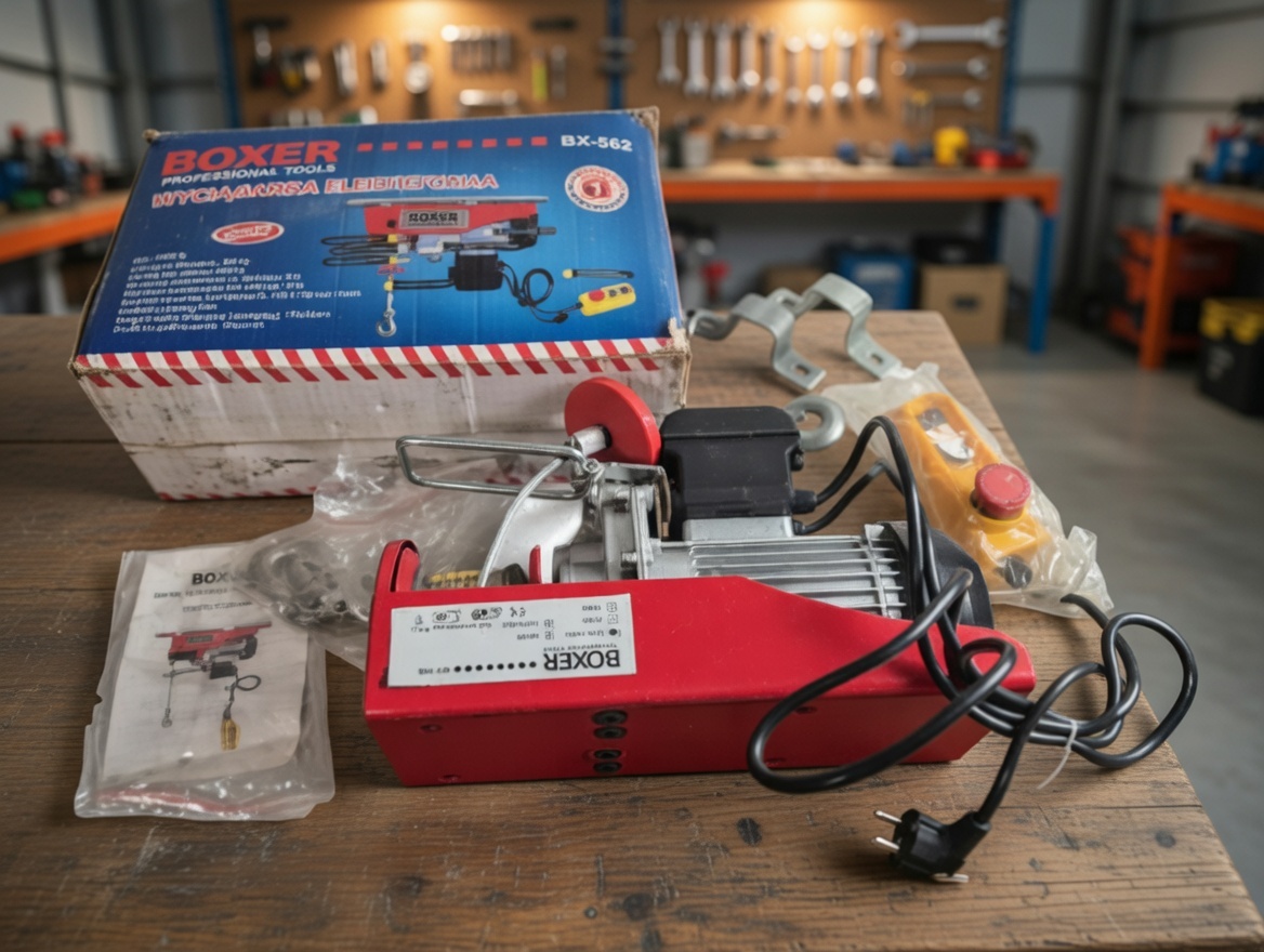 BOXER BX‑562 Electric Hoist 2000W – 500kg Lift with Pulley | 12m Height | Heavy‑Duty Electric Winch