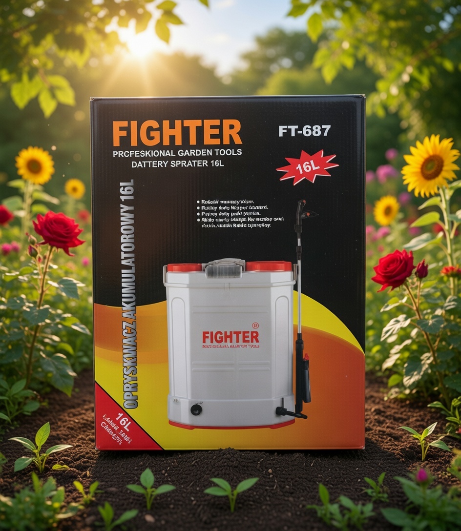 FIGHTER FT‑687 16L Battery Garden Sprayer – Heavy‑Duty Cordless Sprayer | High‑Pressure Agricultural Sprayer
