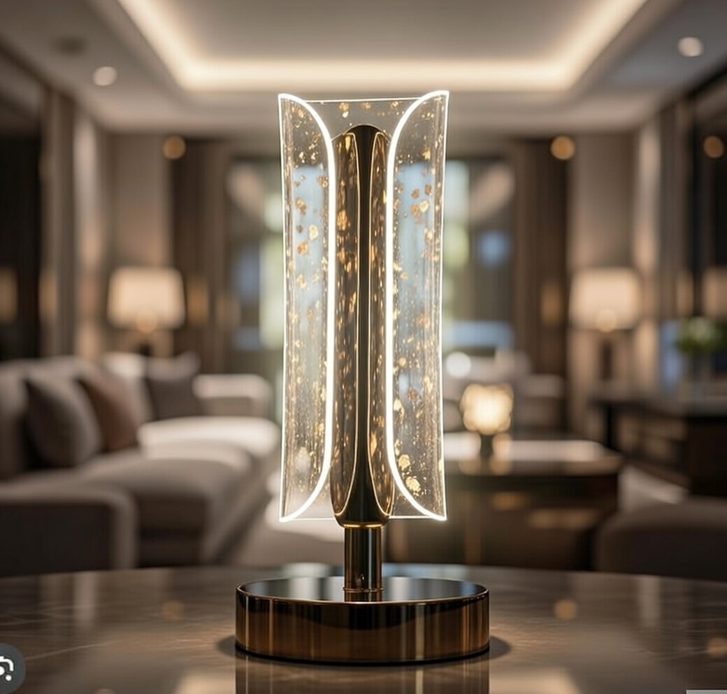Crystal Touch Table Lamp – USB Rechargeable Modern LED Bedside Light