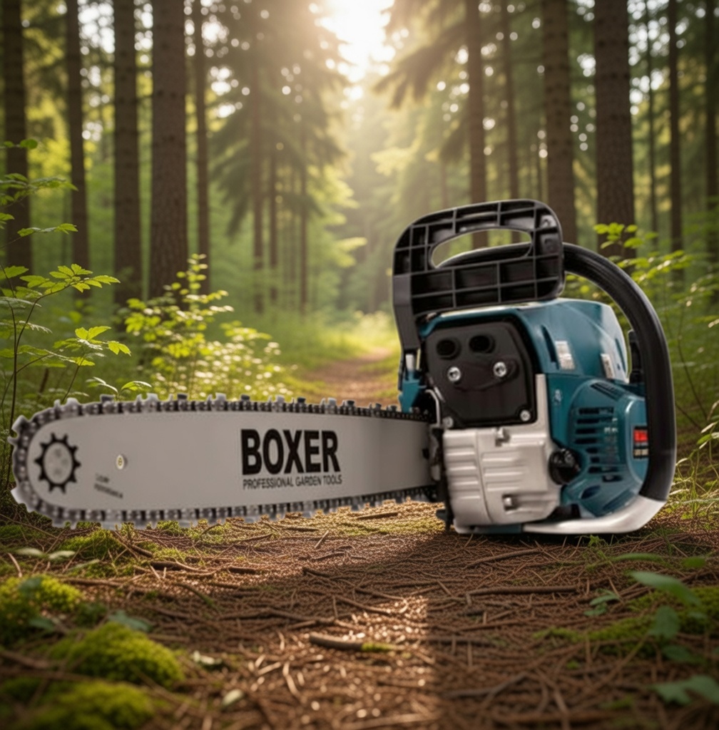 BOXER BX‑102 Gasoline‑Powered Chainsaw | High‑Performance 2‑Stroke Engine | 16–20" Bar | Heavy‑Duty Wood Cutting