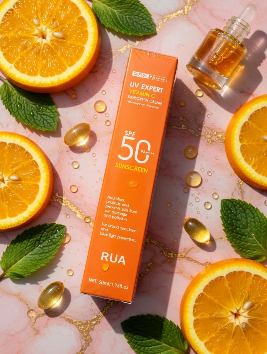 UV Expert Vitamin C Sunscreen Cream SPF50+ PA++++ – Lightweight Broad‑Spectrum Protection 50ml