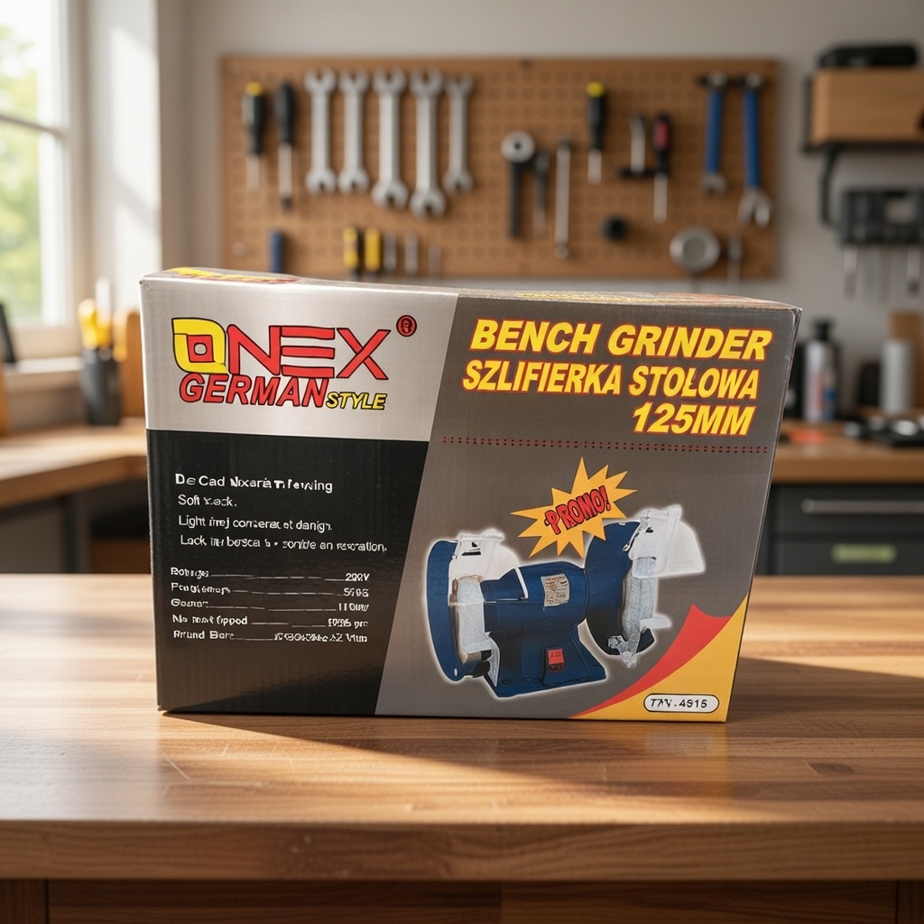 ONEX German Style OX‑4010 Bench Grinder | 1150W | 125mm Grinding Wheel | Heavy‑Duty Metal Sharpening Tool