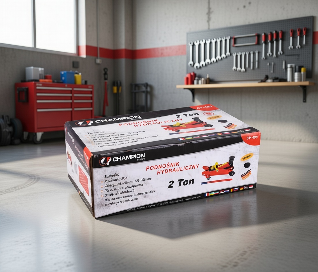 CHAMPION Germany CP‑480 Hydraulic Jack | 2‑Ton Capacity | 140–290 mm Lift Range | Heavy‑Duty Car Jack