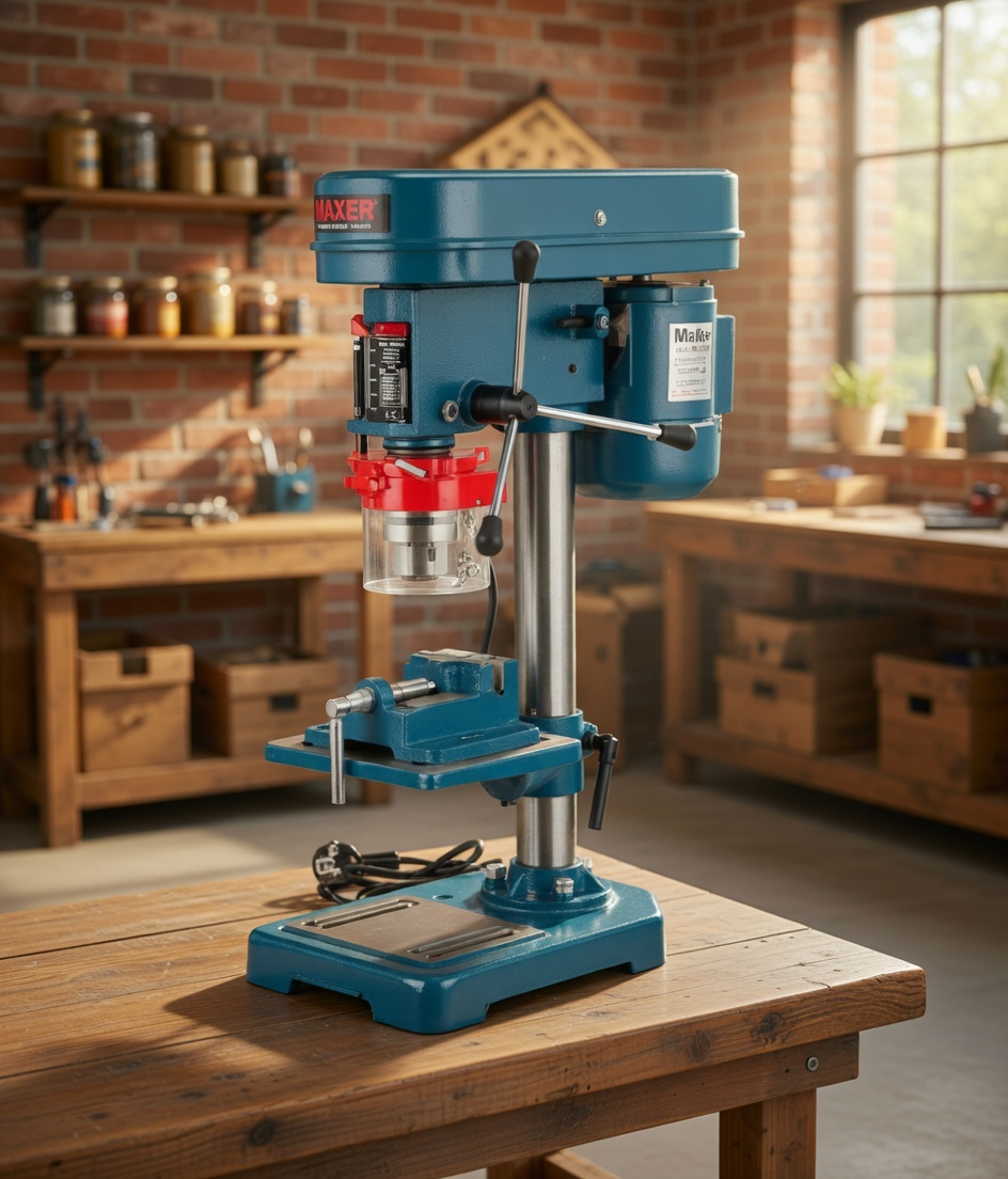 BOXER BX‑2084 Bench Drill Press 2850W – 16mm Chuck | 5‑Speed Column Drill | Precision Workshop Machine