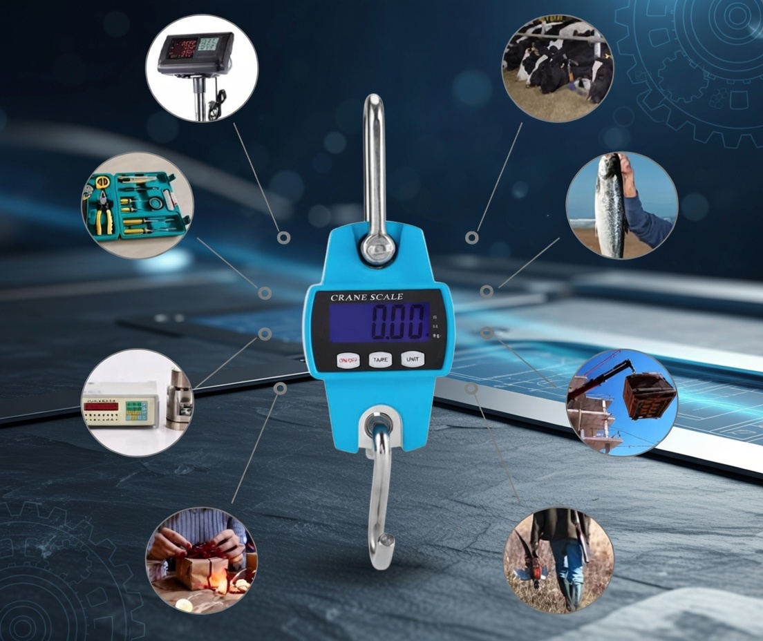 BOXER BX‑9024 Mini Crane Scale 300kg – Industrial Hanging Scale | LCD Display | Heavy‑Duty Load Weigher