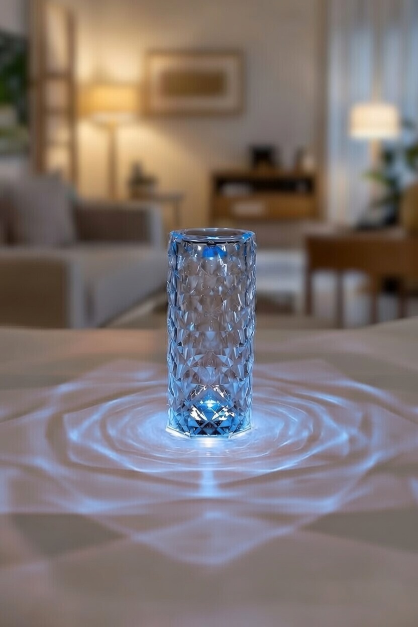 Fine Spiral Crystal Table Lamp – Touch Control LED Bedside Light