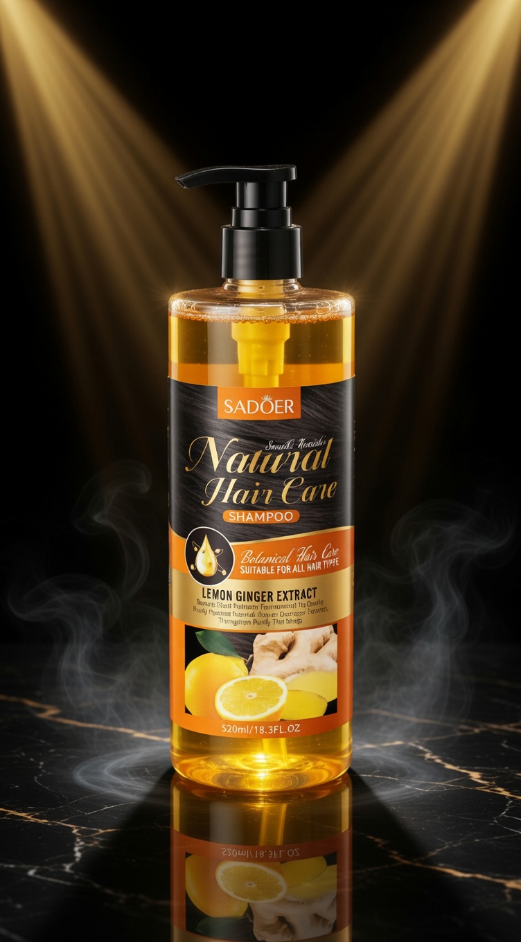 SADOER Lemon Ginger Smooth Cleansing Shampoo – Oil Control & Anti-Dandruff Hair Care