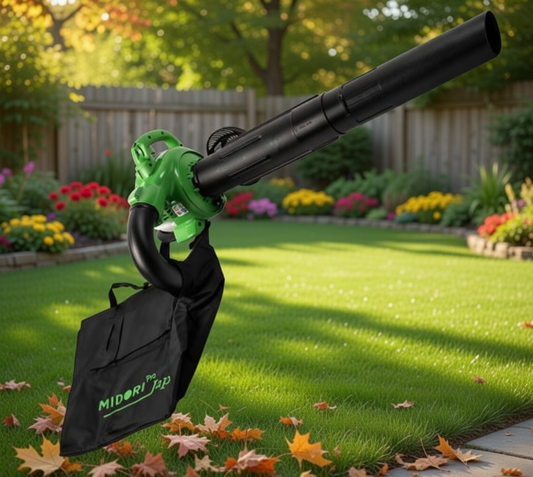 MIDORI Pro Japan MP‑690 – 4‑in‑1 Gasoline Blower, Vacuum & Mulcher | 4.5 HP High‑Power Garden Cleaning Machine