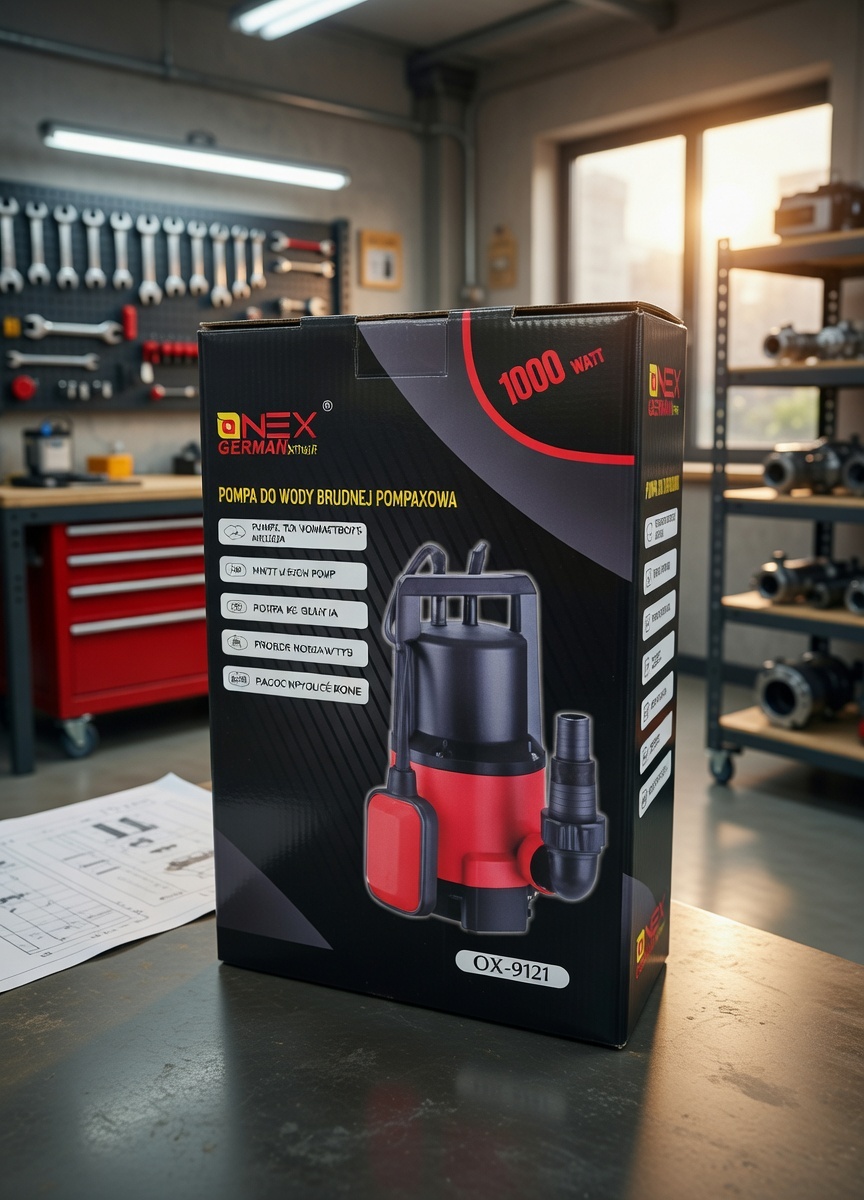 ONEX OX‑9021 Dirty Water Float Pump 1800W – Automatic Sewage & Flood Pump | Heavy‑Duty Float Switch