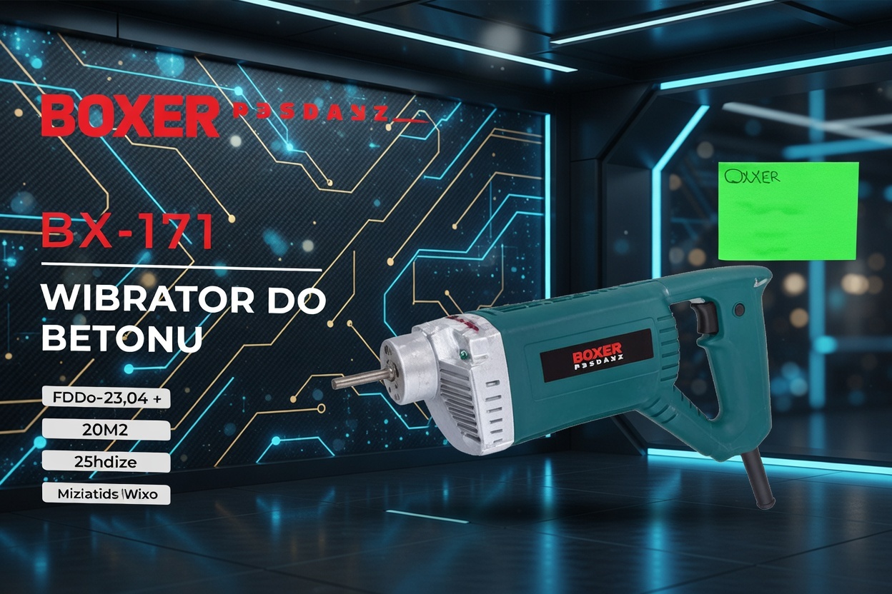 BOXER BX‑171 Concrete Vibrator 2800W – 4500 RPM | Professional Electric Compactor for Construction