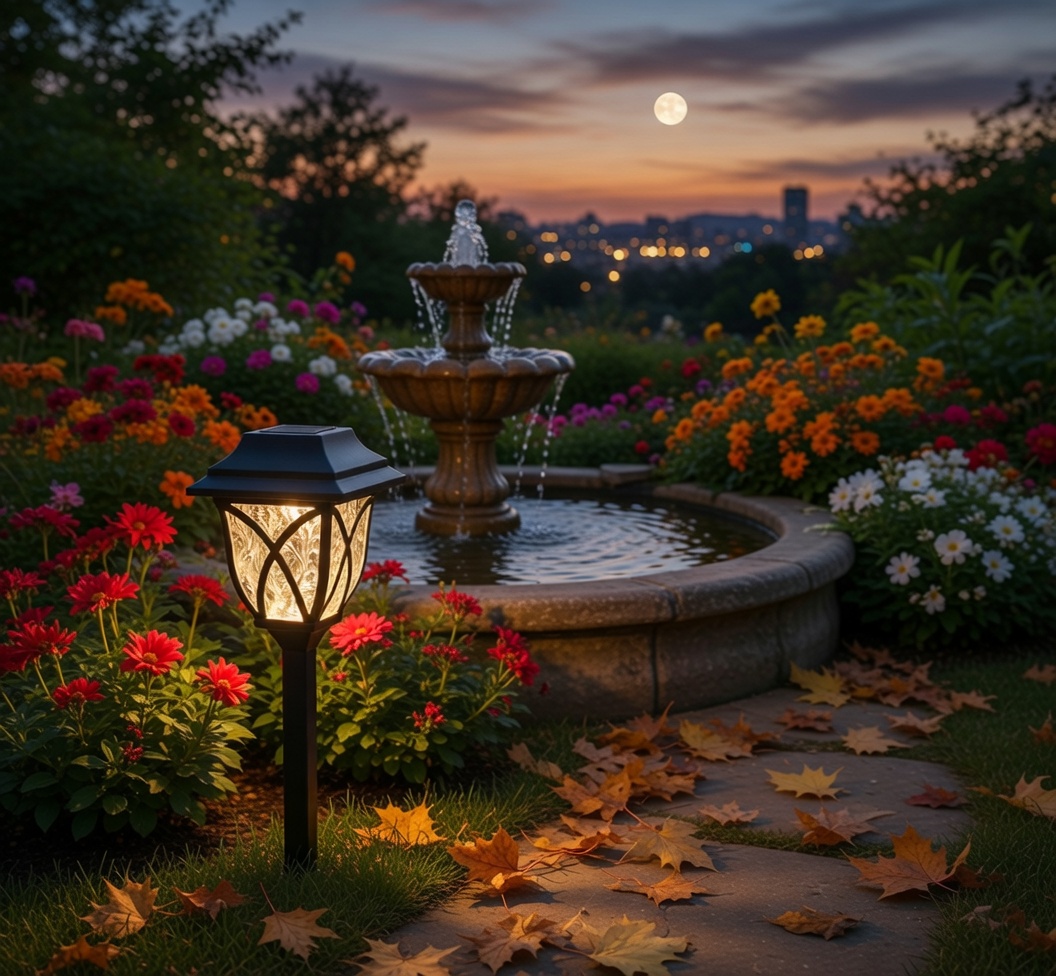 Solar Powered LED Outdoor Garden Lights 2 Pack – Waterproof Decorative Landscape Lighting
